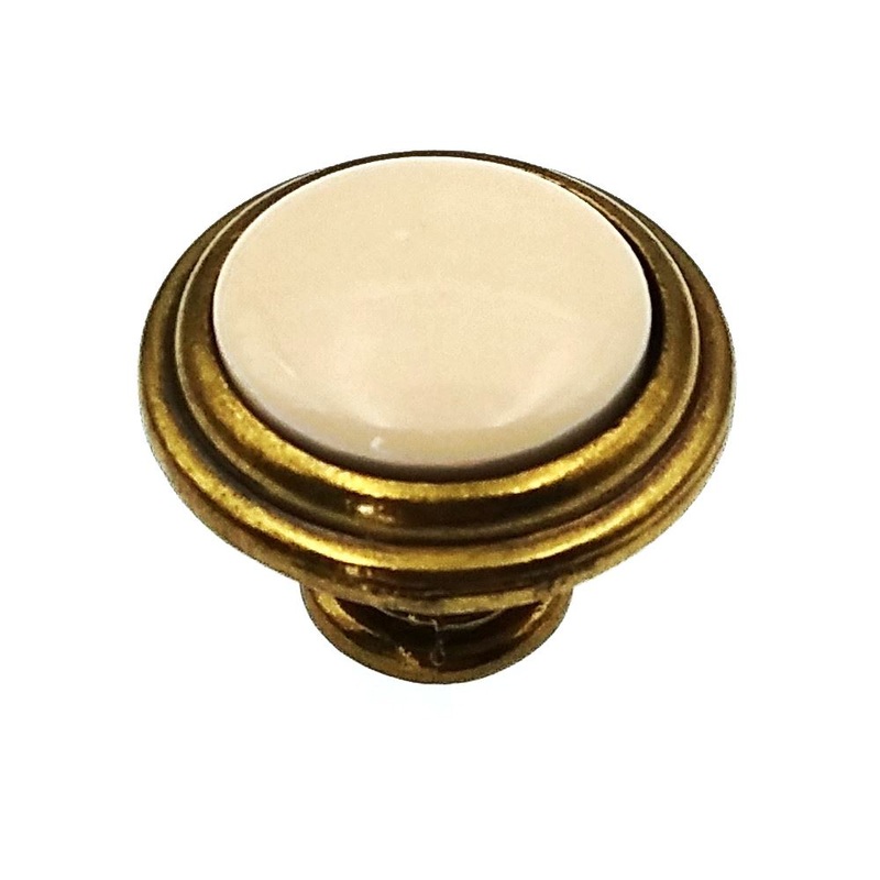 Belwith Tranquility P417-AD Lancaster Brass Almond 1 1/4 Cabinet Knob Pull