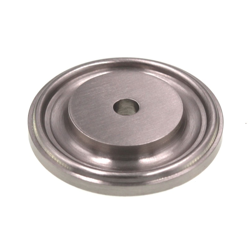 FKI Hardware Period Brass 1 1/2 Solid Brass Knob Backplate Satin Nickel K437