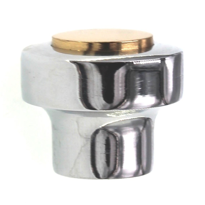 FKI Hardware Period Brass 1 Two-Tone Solid Brass Chrome Cabinet Knob C153