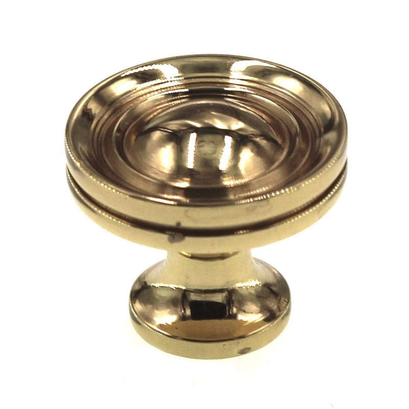 FKI Hardware Period Brass 3/4 Round Cabinet Knob Polished Solid Brass A46