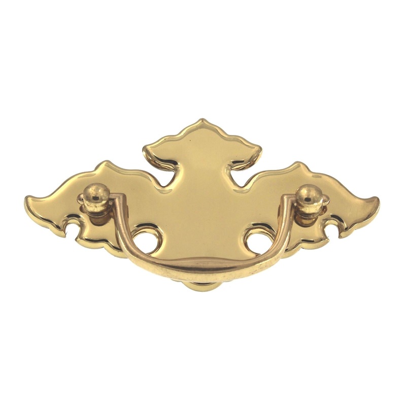 FKI Hardware Period Brass Drawer Bail Pull 2 1/2 Ctr Solid Brass A31