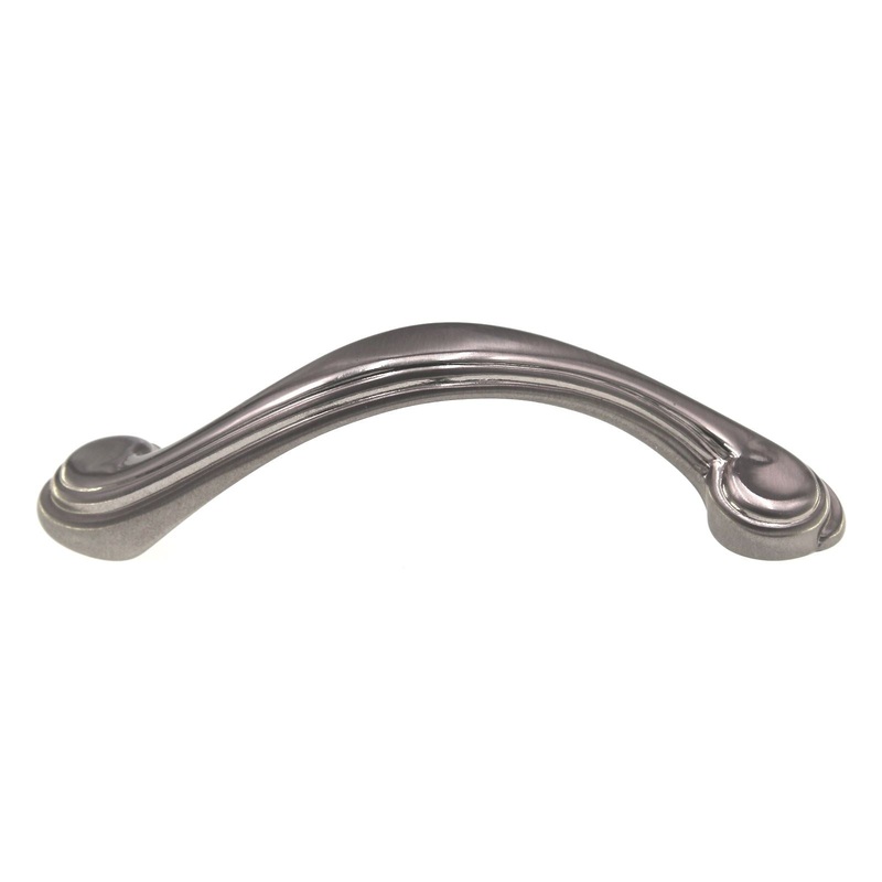 FKI Hardware Period Brass Solid Brass Cabinet Pull 3 Ctr Satin Nickel A419