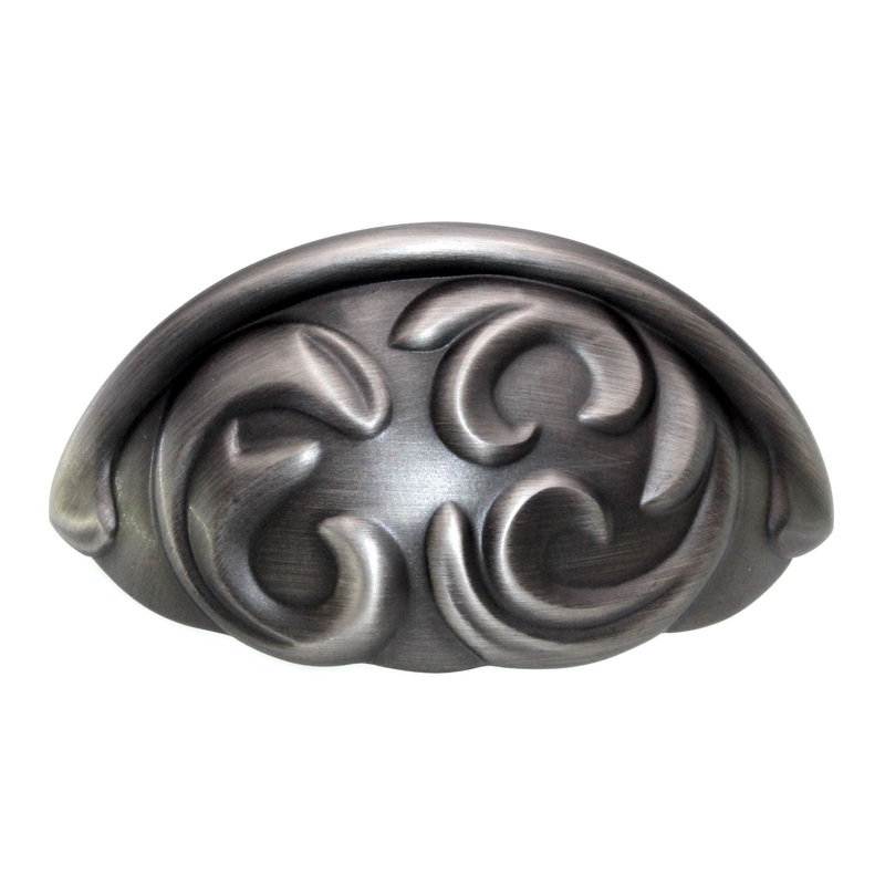 Schaub And Company Arcadia Drawer Cup Pull 3 Ctr Antique Nickel 834-AN