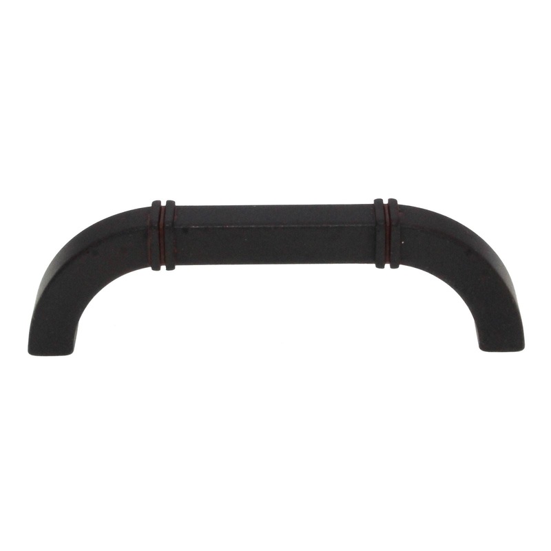 Schaub And Company Charlevoix Cabinet Pull 3 3/4 (96mm) Ctr Olde Iron 152-OI