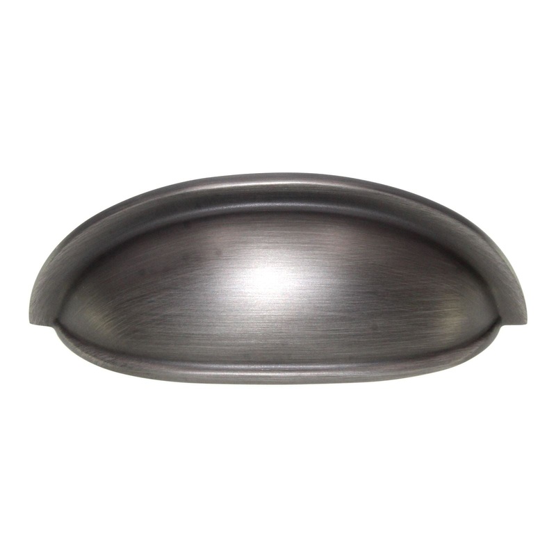 Schaub And Company Traditional Drawer Cup Pull 3 Ctr Antique Nickel 730-AN