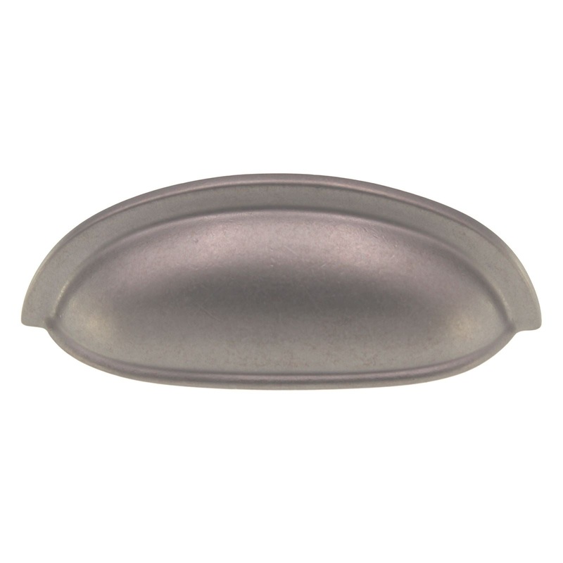 Schaub And Company Traditional Drawer Cup Pull 3 Ctr Distressed Nickel 730-DN