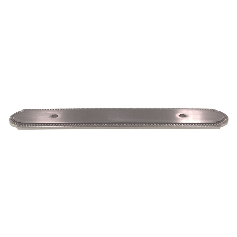 Schaub Montcalm Rope 3 3/4 (96mm) Ctr Pull Backplate Satin Nickel 798-15