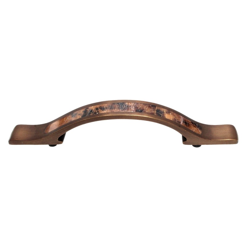Schaub Symphony Inlays Arch Pull 4 Ctr Tiger Penshell Estate Dover 858-PEN-ED
