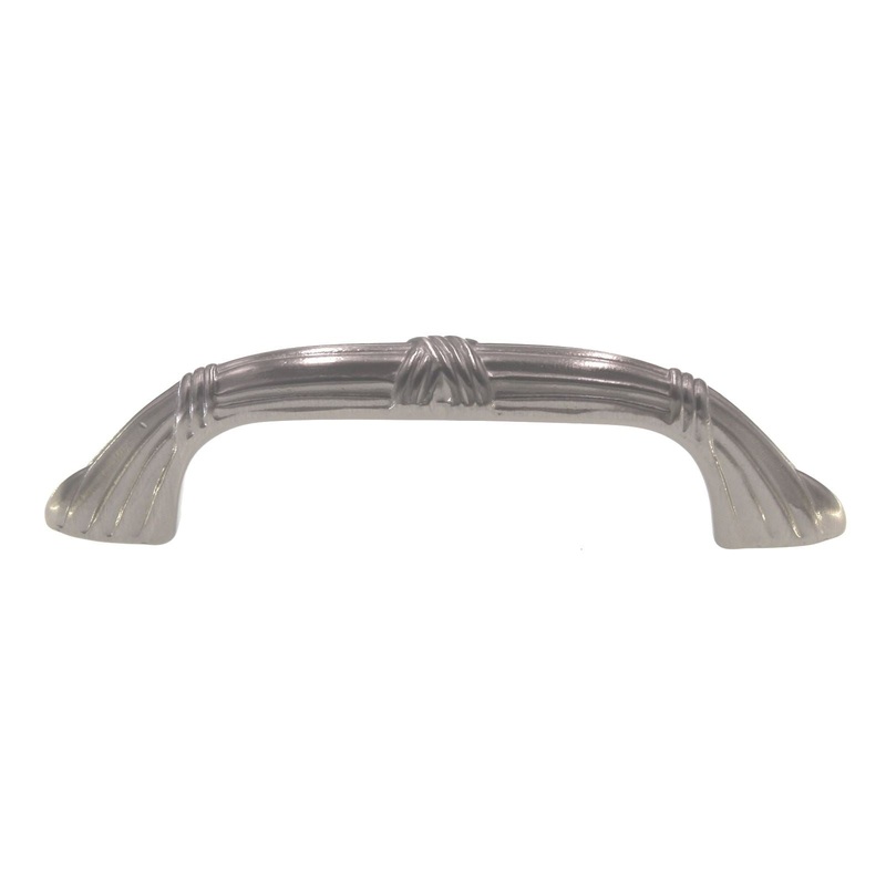 Schaub Versailles Cabinet Arch Pull 3 1/2 Ctr Ribbon & Reed Satin Nickel 754-15