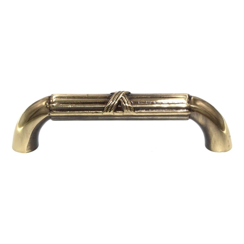 Schaub Versailles Cabinet Pull 3 3/4 (96mm) Ctr Antique Light Polish 762-ALP
