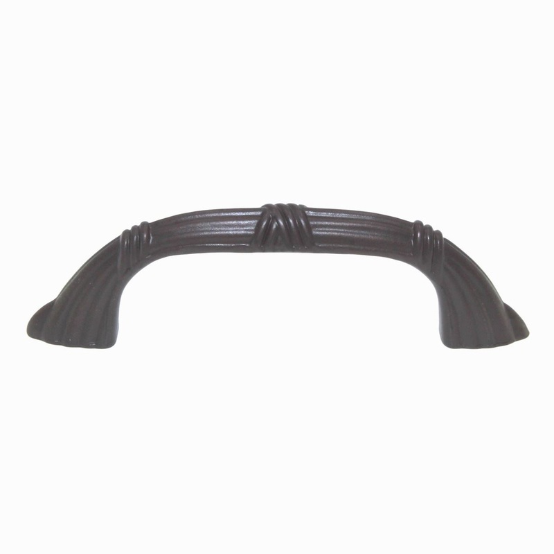 Schaub Versailles Cabinet Pull 3 Ctr Ribbon & Reed Oil-Rubbed Bronze 753-10B
