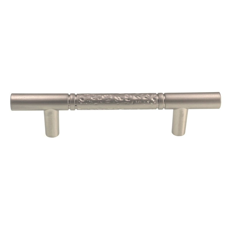 10 Pack Hammered Center 3 Ctr Cabinet Bar Pull Handle Satin Nickel K961-DSN