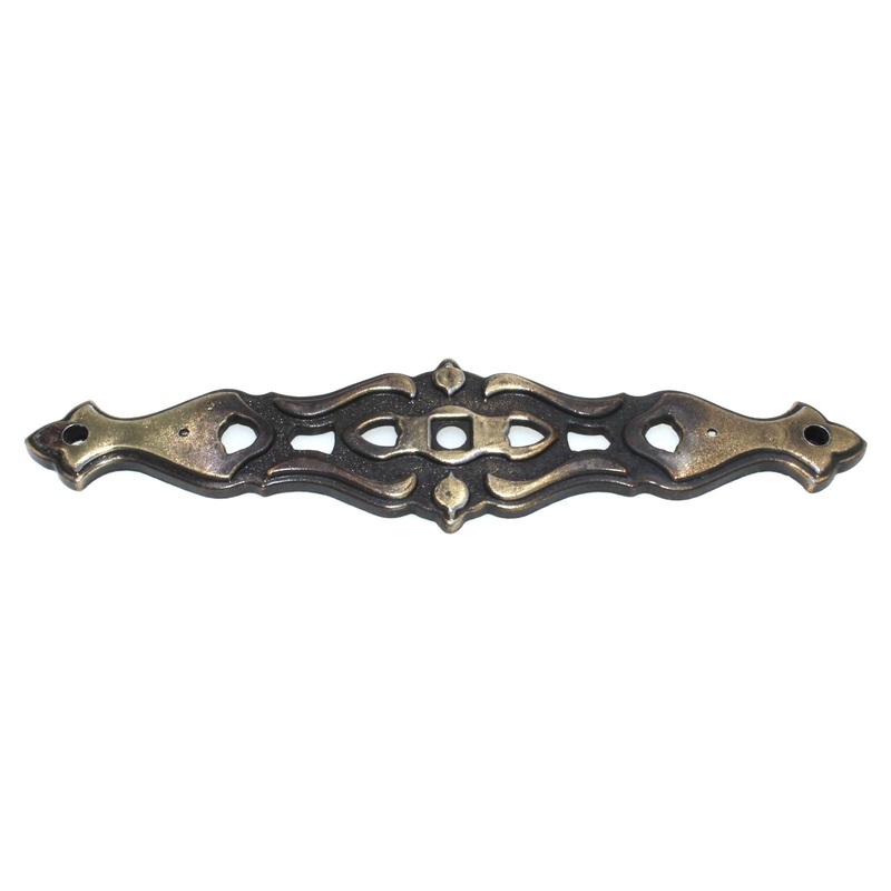 Ajax Ajax Esperanto Backplate For Knob or 3 Ctr Pull Antique English 892-AE