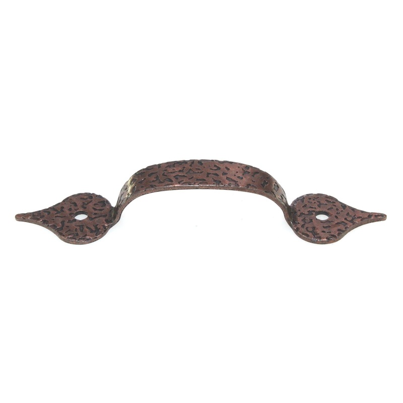 Ajax Colonial Hammered Early American Pull 3 1/4 Ctr Antique Copper 985-AC