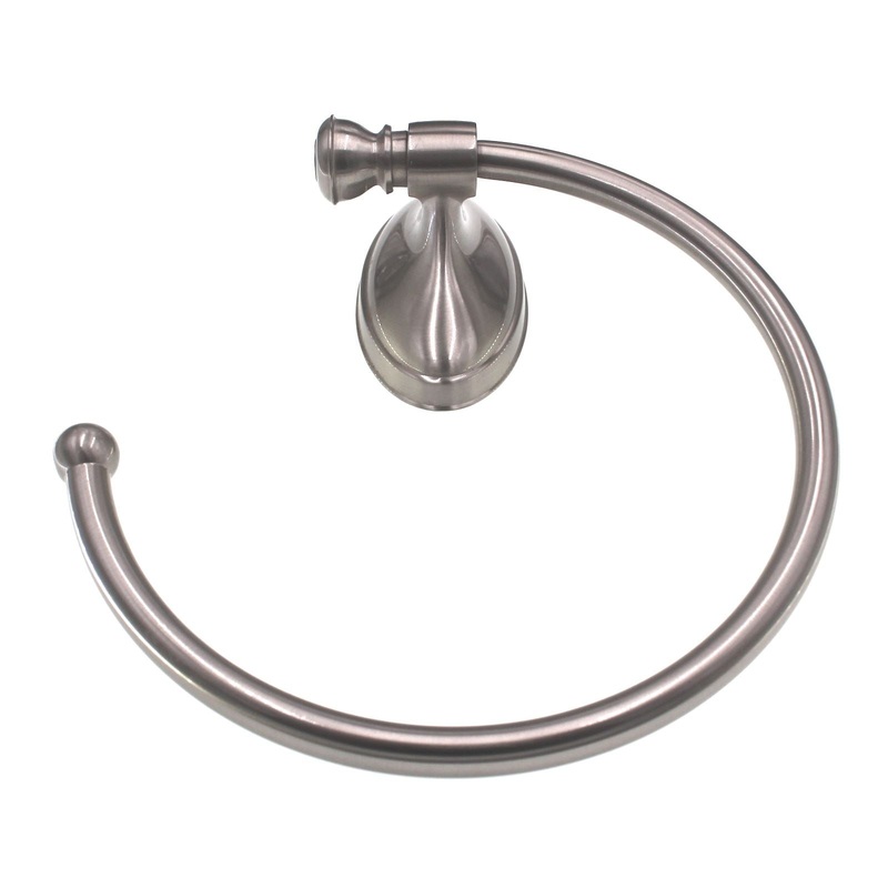 Amerock Saybrook 6 13/16 Bath Swinging Towel Ring Satin Nickel BH26531G10