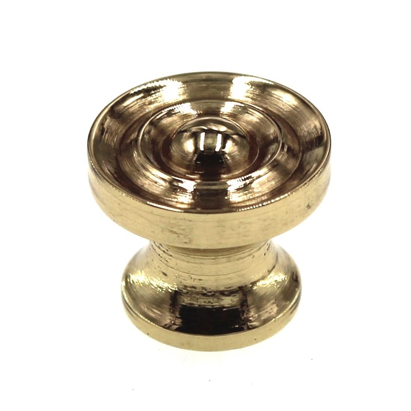 FKI Hardware Period Brass 1/2 Round Solid Brass Cabinet Knob Polished Brass Q64