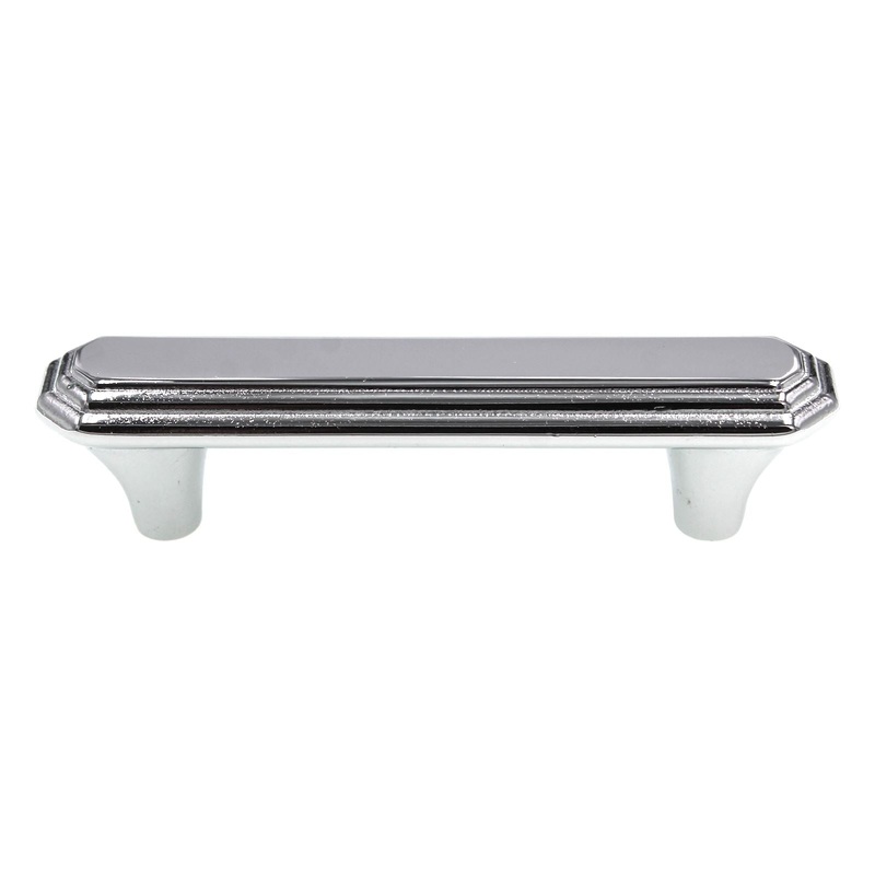 FKI Hardware Period Brass Solid Brass Cabinet Pull 3 Ctr Polished Chrome C217