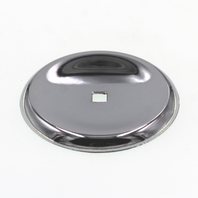 Mid-Century 2 1/4 Round Knob Backplate Polished Chrome 859-PCH
