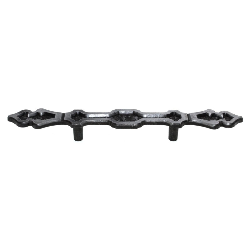 Ornamental Spanish Style Cabinet Bar Pull 3 Ctr Swedish Iron 998-SI