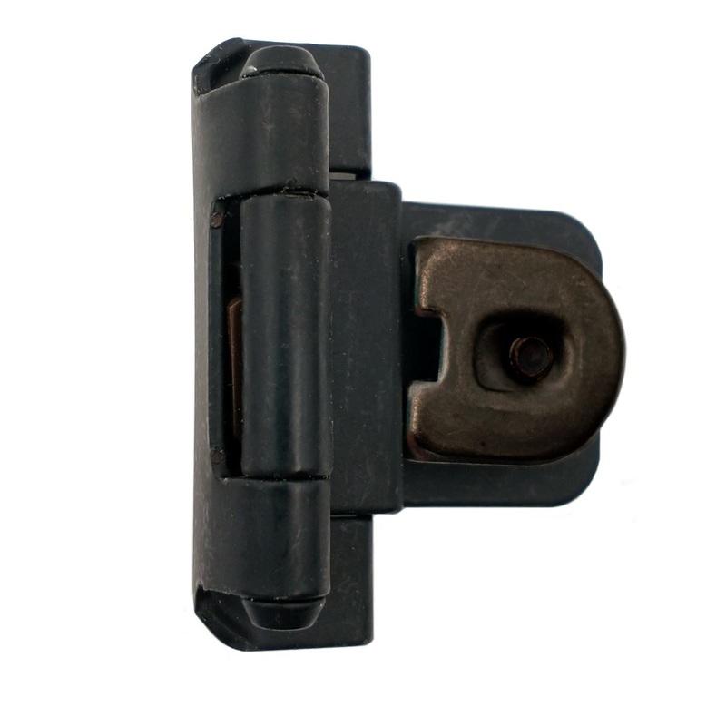 Pair Amerock Double Demountable Cabinet Hinge 3/8 Inset Flat Black CM8700-FB