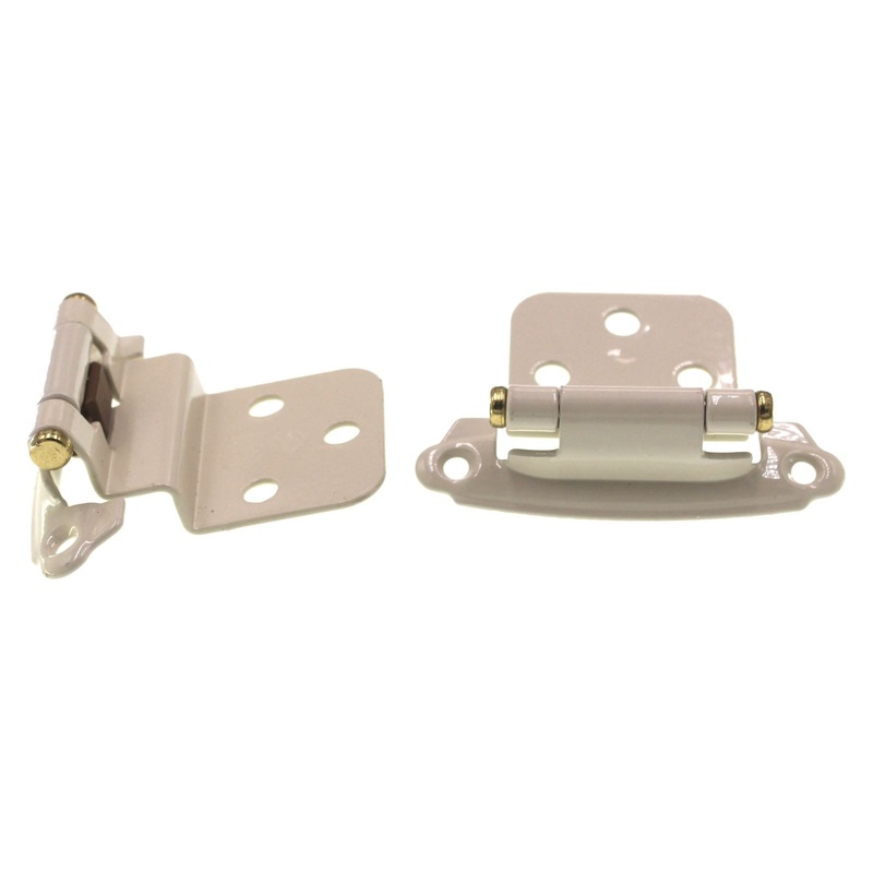 Pair of Belwith 3/8 Inset Hinges Almond With Brass Tip P50030F-A3