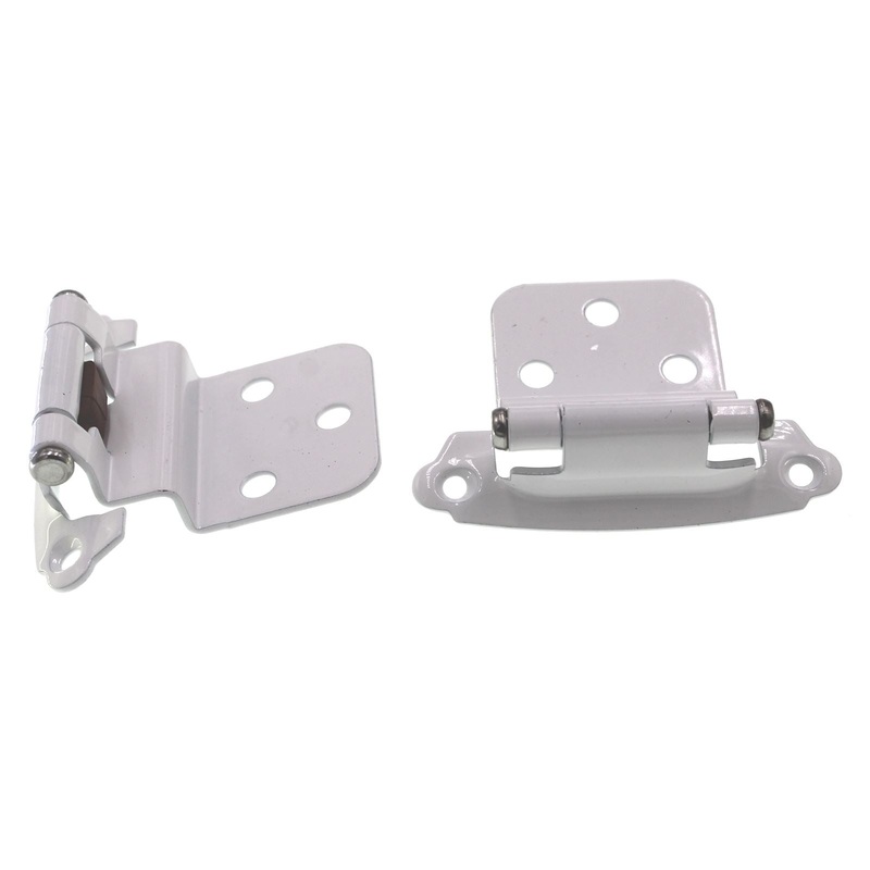 Pair of Belwith 3/8 Inset Hinges White With Chrome Tip P50030F-A4