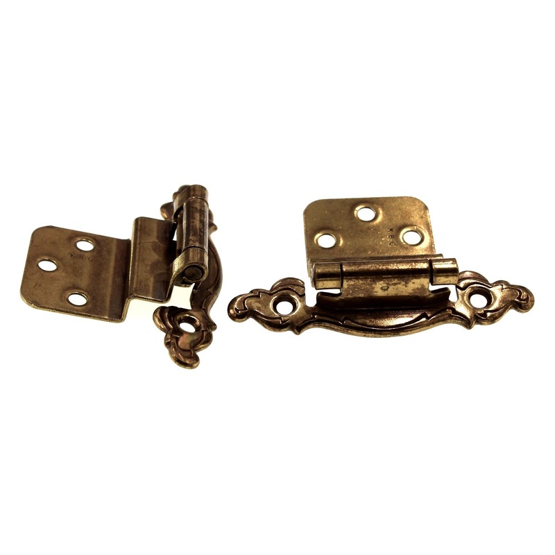 Pair of Belwith 3/8 Inset Self-Closing Hinges Lancaster Hand Polished P293-LP