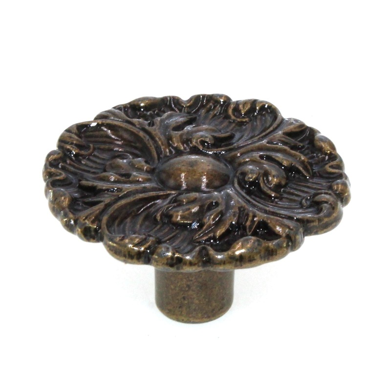 Vintage Ajax Antique English Round 1 1/2 Provincial Cabinet Knob 993-AE