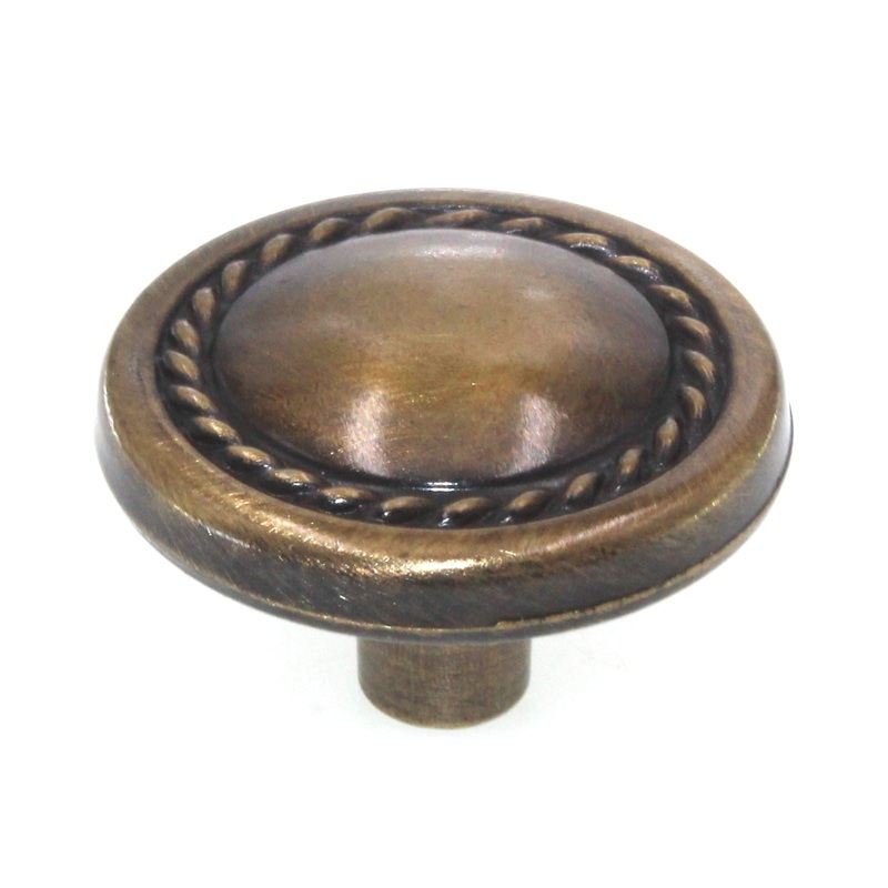 Vintage Ajax Jaybee Antique English 1 3/8 Rope Ornamental Cabinet Knob 689-AE