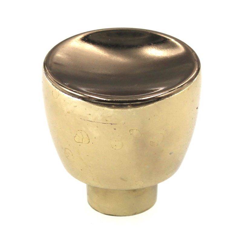 Vintage Ajax Polished Brass Mid Century 1 1/4 Tulip Cabinet Jewelry Knob 431-B