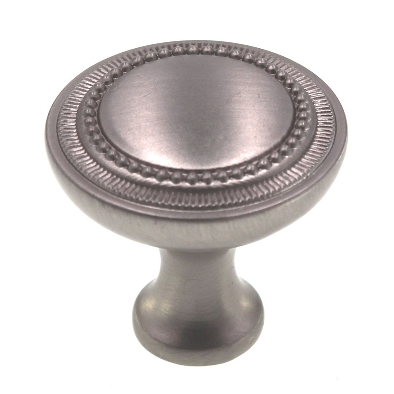 Century Kentwood Dull Satin Nickel 1 1/4 Dotted Cabinet Knob 22926-DSN