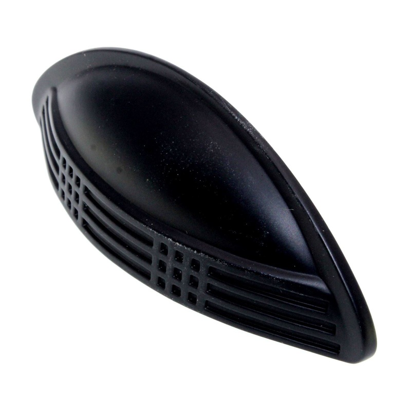 Century Majestic Matte Black 3 Ctr Drawer Cup Pull 29553-MB