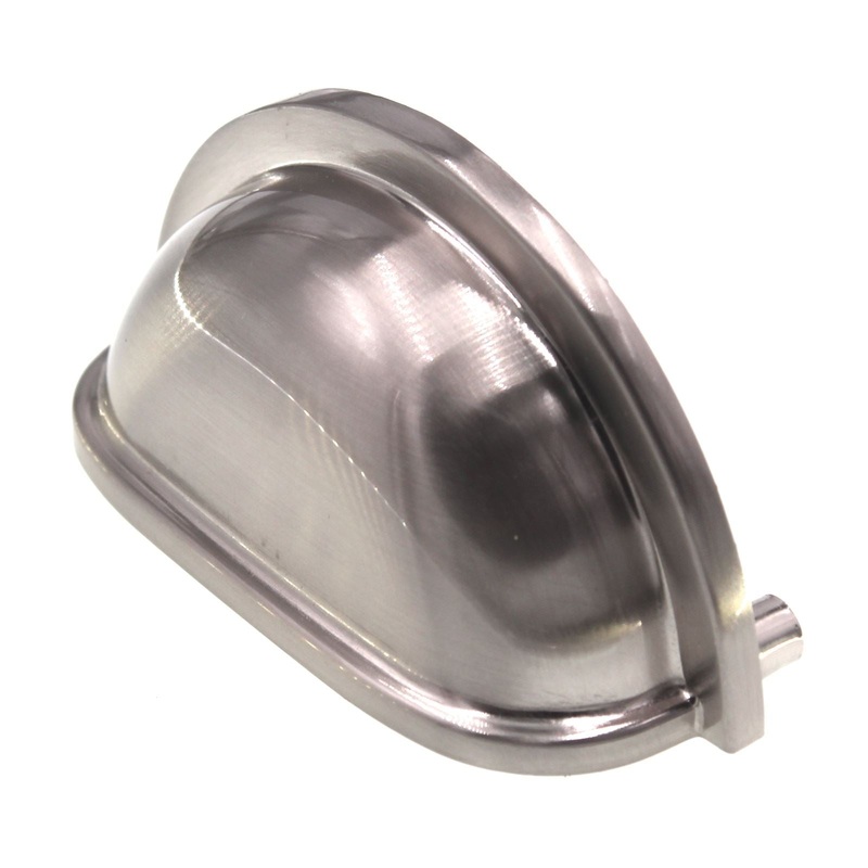 Century Milan Satin Nickel 3 Ctr Drawer Cup Pull 28443-15
