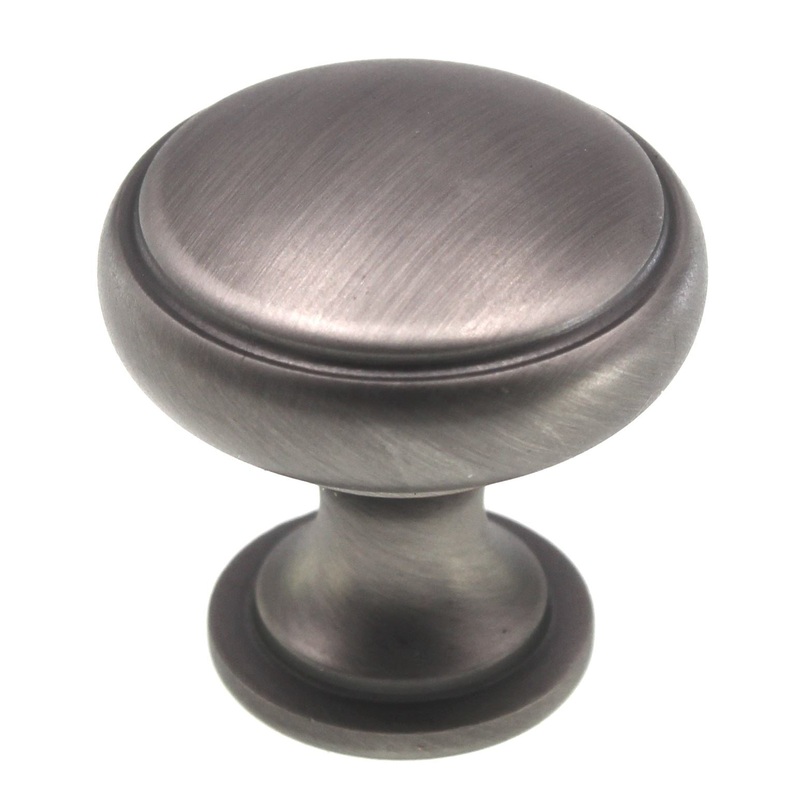 Century Regal Brushed Antique Pewter 1 3/16 Cabinet Knob 22205-APH