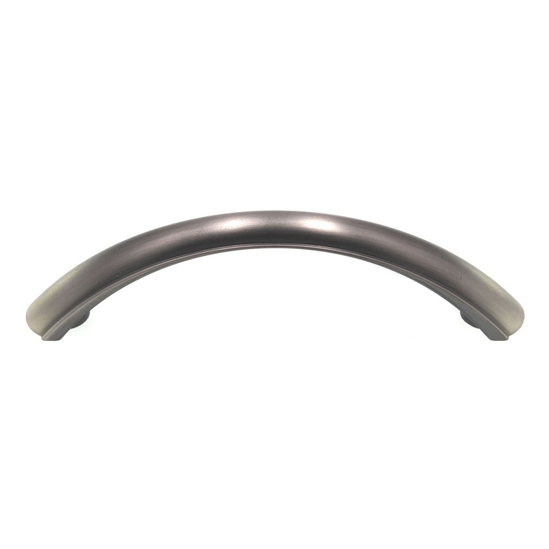 Century Regal Brushed Antique Pewter 4 Ctr Cabinet Arch Pull 22197-APH