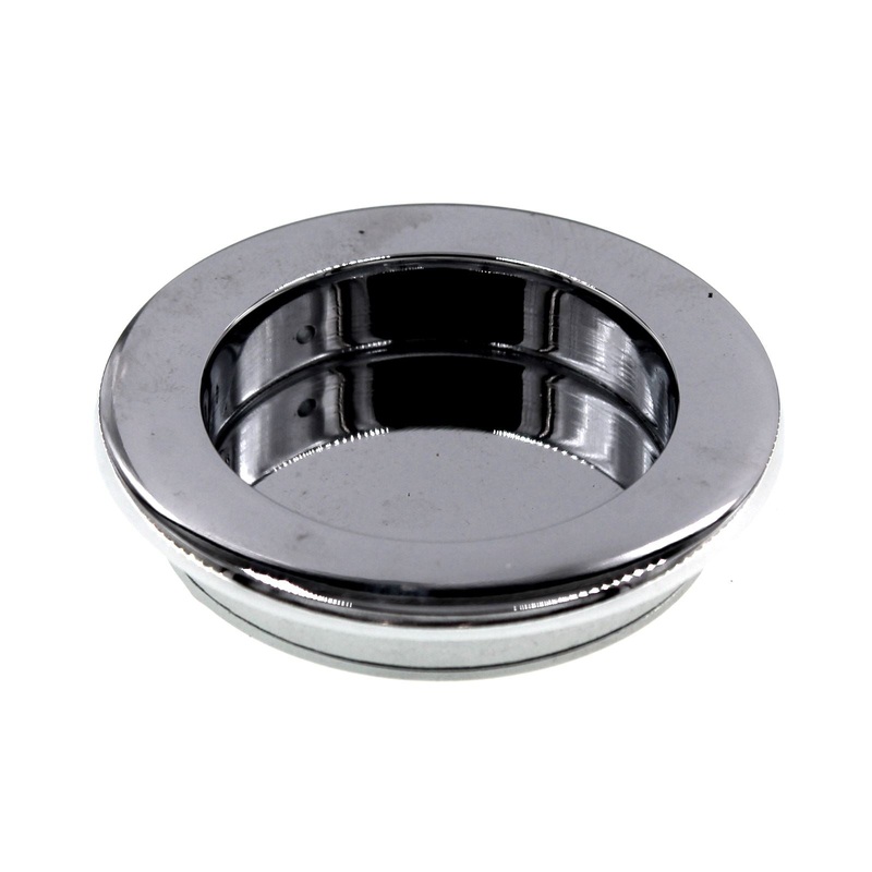 Emtek 2 1/2 Round Sliding Door Flush Recessed Pull Polished Chrome 2211US26