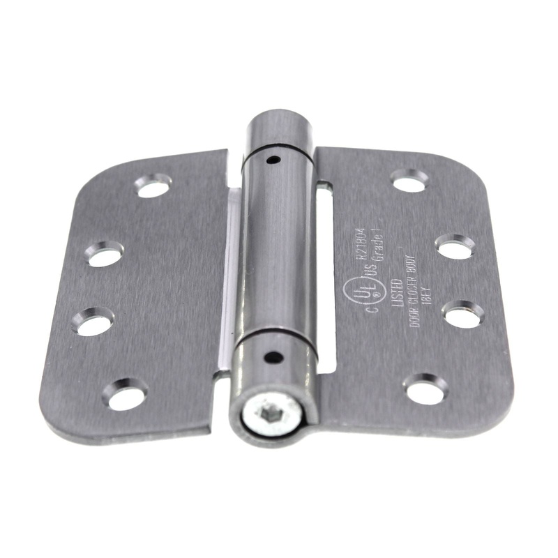 Emtek 4 x 4 Spring Door Hinge Satin Chrome Mortise 5/8 Radius 95034US26D