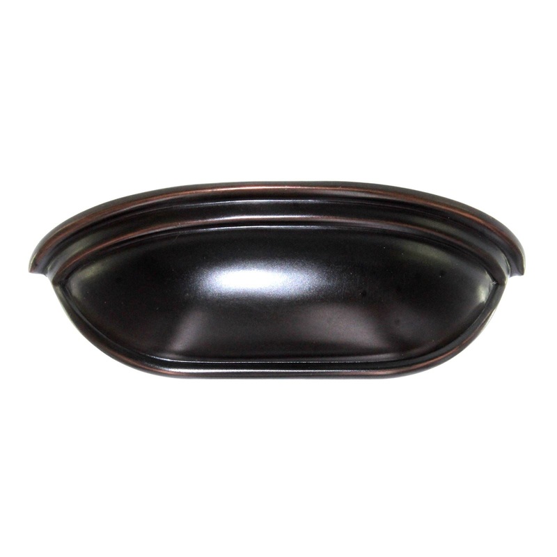 Emtek American Classic 3 Ctr Drawer Cup Pull Oil-Rubbed Bronze 86123US10B
