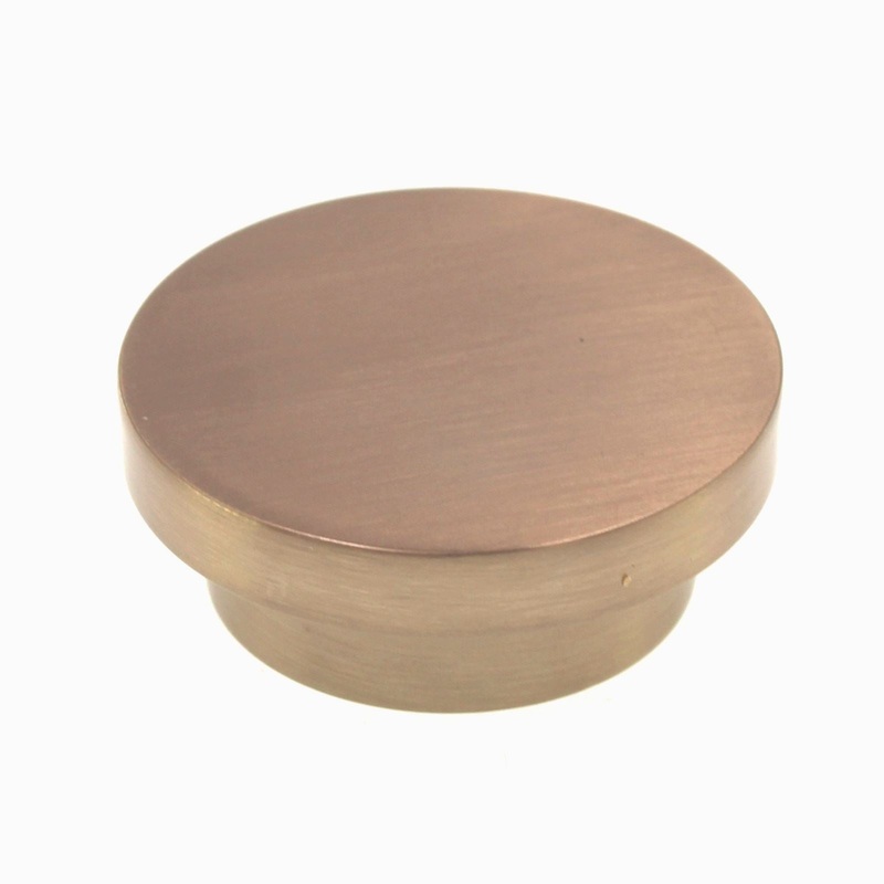 Emtek District 1 5/8 Round Cabinet Knob Satin Brass Solid Brass 86449US4