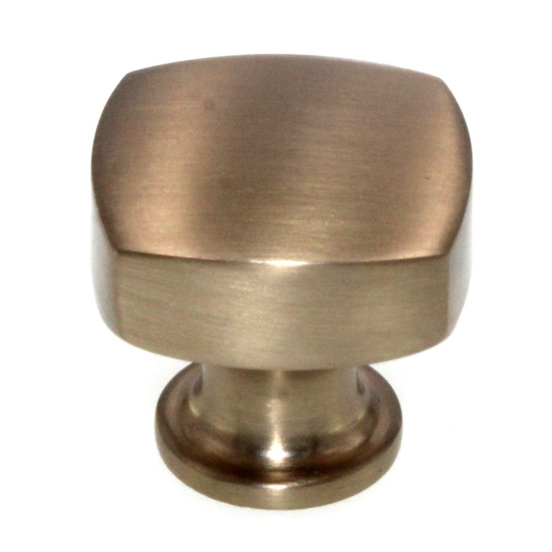 Emtek Freestone 1 1/4 Square Cabinet Knob Satin Brass Solid Brass 86450US4
