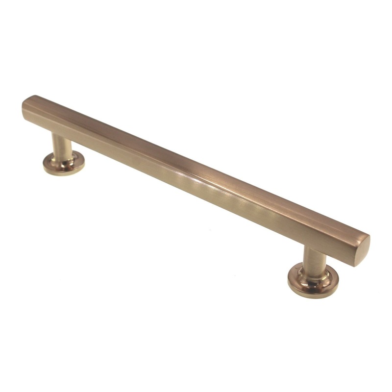 Emtek Freestone Urban Modern Satin Brass 6 Ctr Cabinet Bar Pull 86455US4
