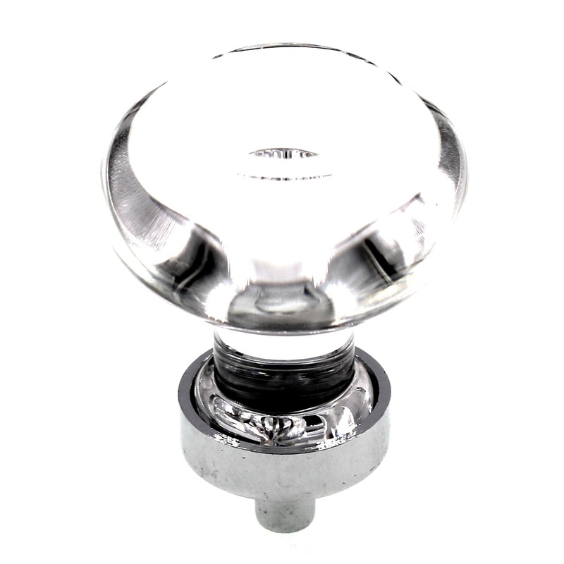 Emtek Georgetown Crystal 1 1/4 Cabinet Knob Polished Chrome Base 86399US26