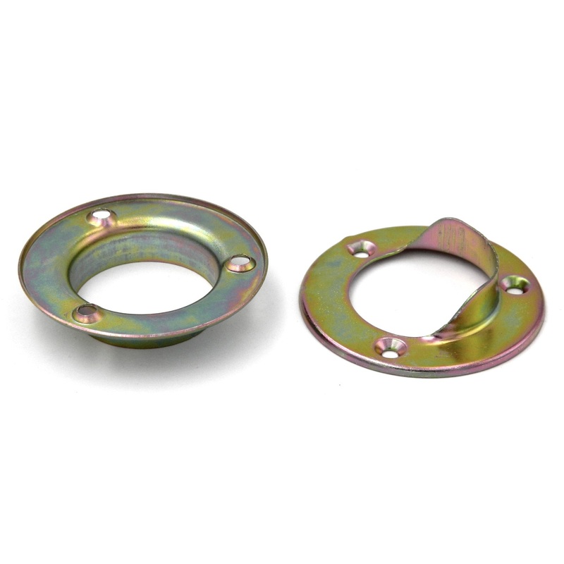 Hickory Hardware Polished Brass 1-3/8 Closet Pole Rod Sockets PBH0259, Set of 2