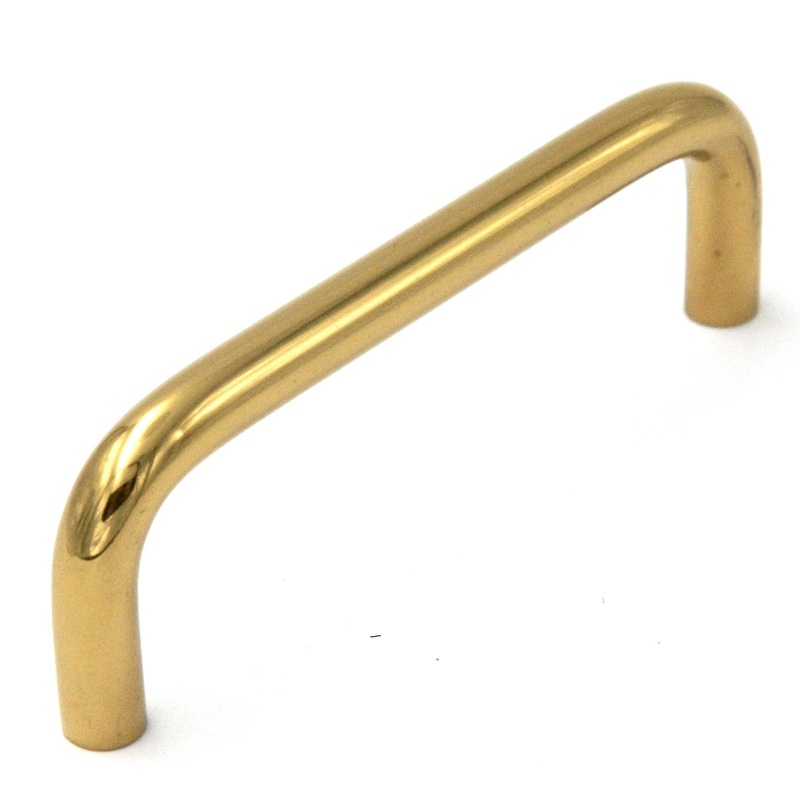Keeler Polished Brass Cabinet or Drawer  3 1/2cc Wire Pull Handle PW354-3