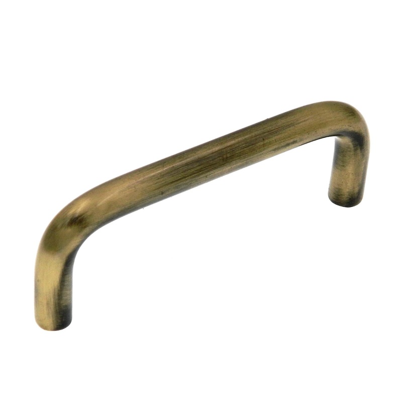 Laurey Antique Brass Cabinet or Drawer 3cc Wire Pull Handle 34205