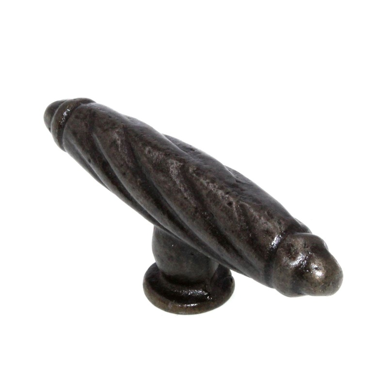 Laurey Classico Pewter 2 3/4 Twist T-Bar Cabinet Knob 58506