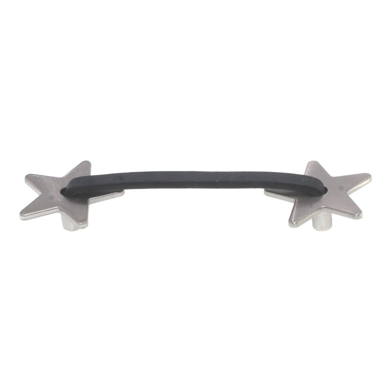 Laurey Stars & Brass Brushed Satin Nickel and Black 3 Ctr Cabinet Pull 26668