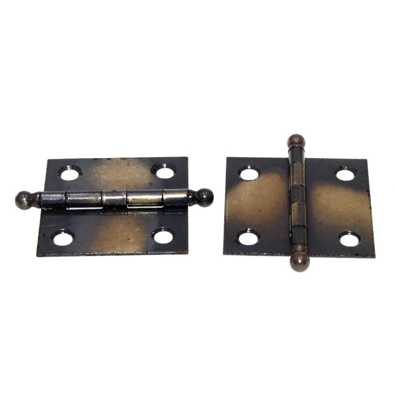 Pair of Amerock Antique English Brass 1 1/2 Square Butt Hinges BP2333-AE