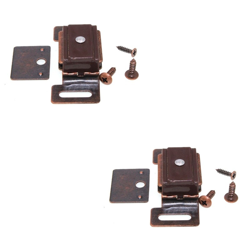 Set of 2 Hickory Statuary Bronze 1-7/8cc Cabinet Magnetic Catch P649-STB