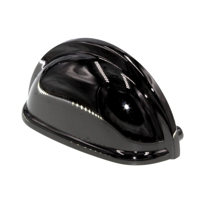 Amerock Cup Pulls 3 Ctr Drawer Cup Pull Black Nickel BP53010BN